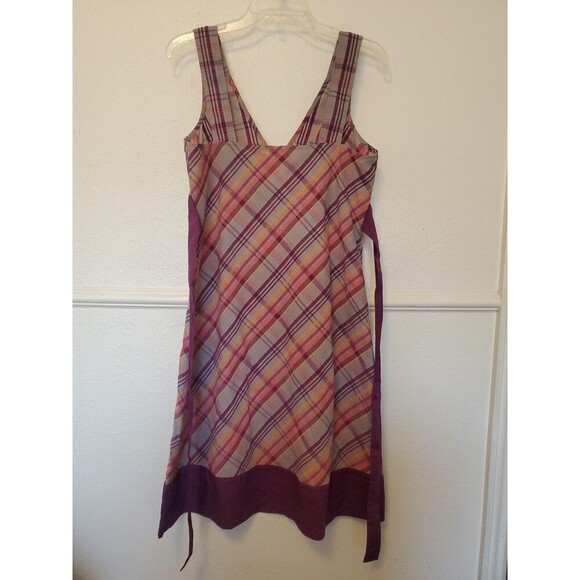 Patagonia Dress Plaid Madras Seersucker Netty Dress Size 10 90s Y2K - Picture 5 of 15